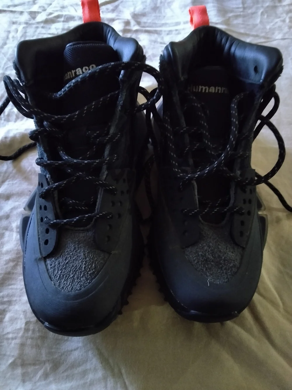 Adidas Humanrace Black Men's Trail Boots with Red Pull Tabs